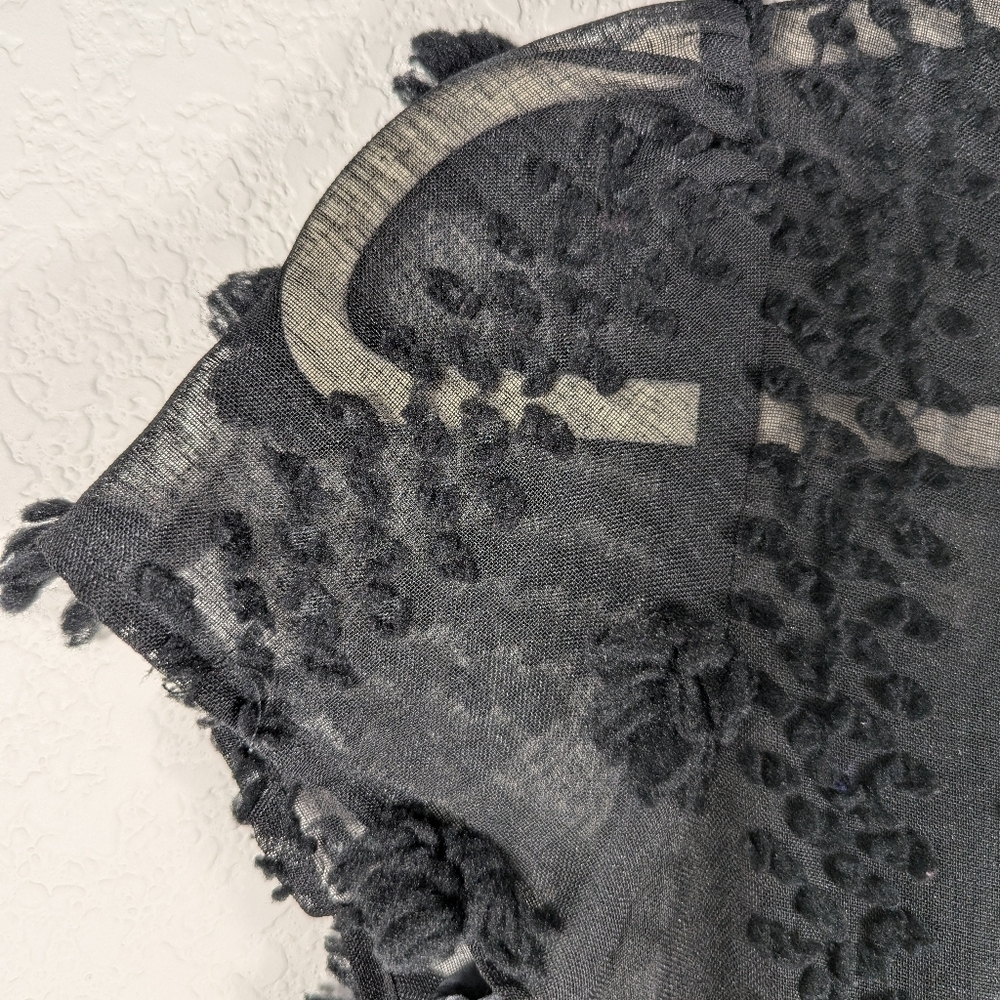 Anthropologie Sunday in Brooklyn Black Floral Appliqué Mini Dress - Picture 12 of 15